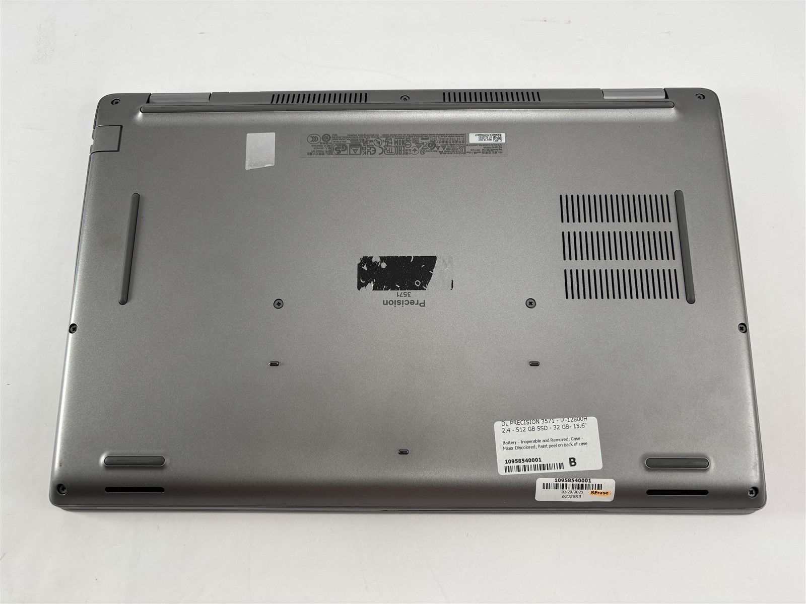 Dell Precision 3571, 15.6-Inch Laptop, with Intel Core i7-12800H, No OS