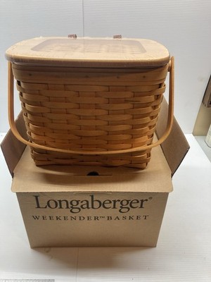 Longaberger 2001 Classic Hostess Weekender Basket Original Box Two Dividers