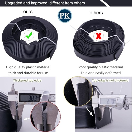 Kit Bordi Paesaggio Nero 40FT - Alto 2 Pollici con 40 Punte per Giardino Eleganza - Foto 4 di 9