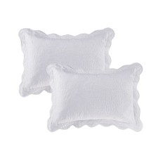 Paisley Medallion Cotton Pillow Shams Standard White 2 Pack Set