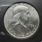 1956 Franklin Half Dollar 90% Silver UNC PCS Stamps & Coins Genuine