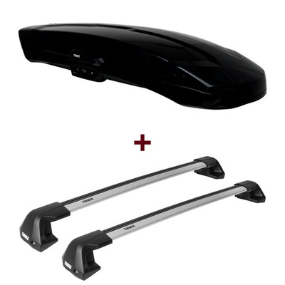 Dachbox Thule Vector L + Dachträger Thule WingBar Edge für Cadillac Lyriq SUV 6M
