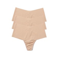 Hanky Panky Breathesoft Taupe High Rise Thong 3-Pack - 6J1921B3PK