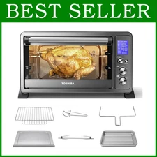 25L Convection Toaster Oven, 10-in-1, Black Stainless Steel