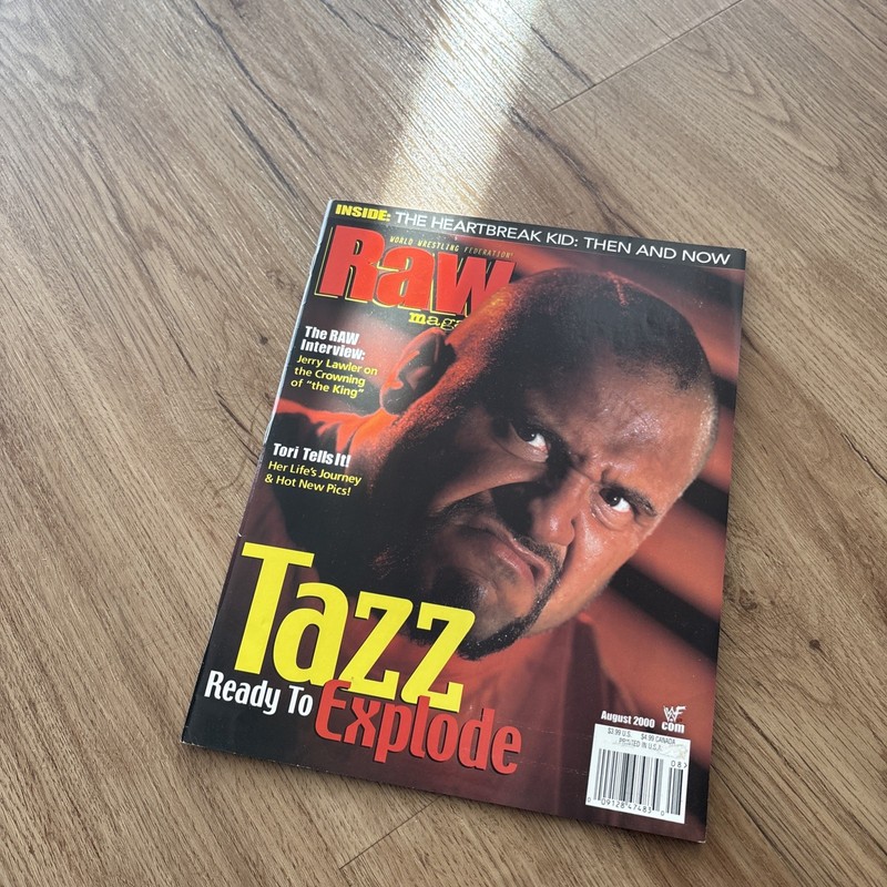 WWF RAW Magazine August 2000     Tazz  *Has Poster*          WWE ECW AEW