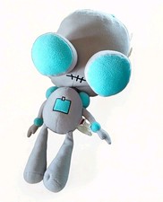 Viacom Invader Zim GIR Robot Plush Stuffed Animal Gray Blue 2002