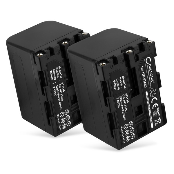 2X Akku FüR Sony Mvc-Cd400 Mvc-Cd350 Mvc-Cd200 Dcr-Pc8 Mvc-Cd250 3200Mah-image