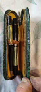 Pelikan CN Black & Marble Green Fountain Pen Fine Point Nib Ouch Pencil