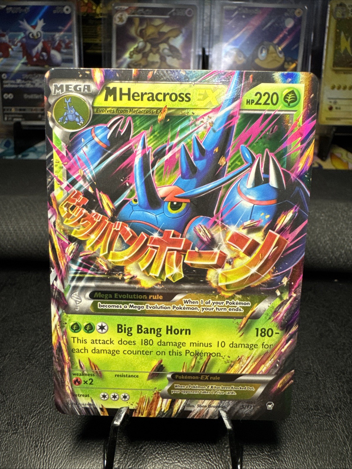 Pokemon Mega M Heracross EX TCG 5/111 XY Furious Fists Holo Ultra Rare NM