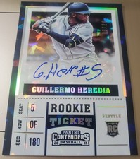 2017 Contenders GUILLERMO HEREDIA Auto Autograph Card #/24 Rookie RC KBO AllStar