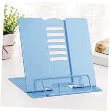  Desk Book Stand Metal Reading Rest Book Holder Adjustable Cookbook Light Blue