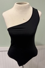 One-Shoulder Black Bodysuit size M