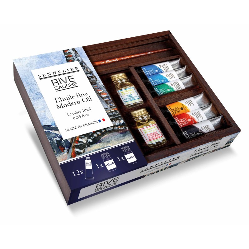 Peinture à l'huile fine Sennelier Rive Gauche palette de 12 couleurs