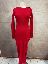Lulus Women's Long Red Dress Long Sleeve Size S