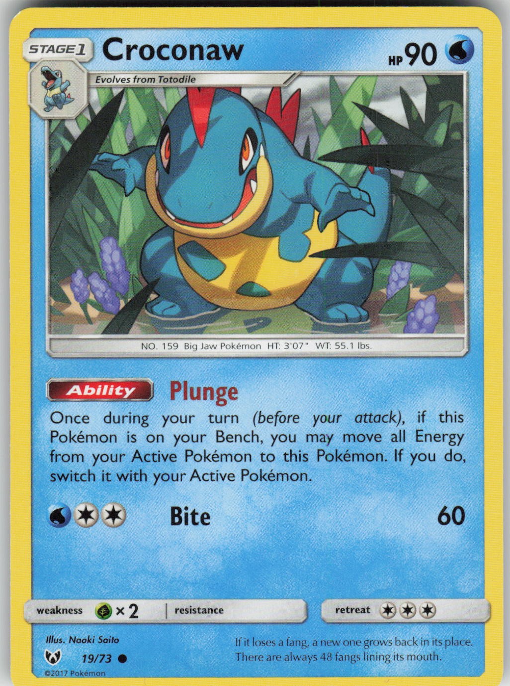 Croconaw Common Shining Legends MP 19/73