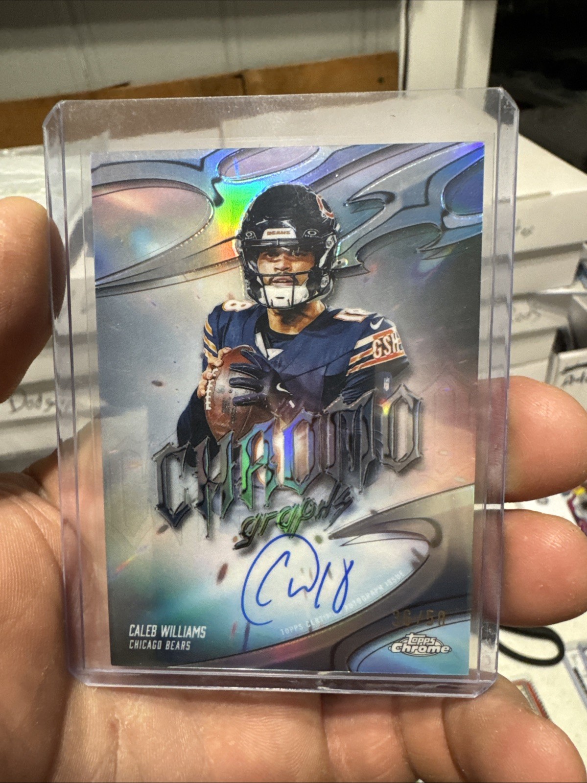 2025 Topps Chrome Chromographs Bears Caleb Williams Auto 36/50