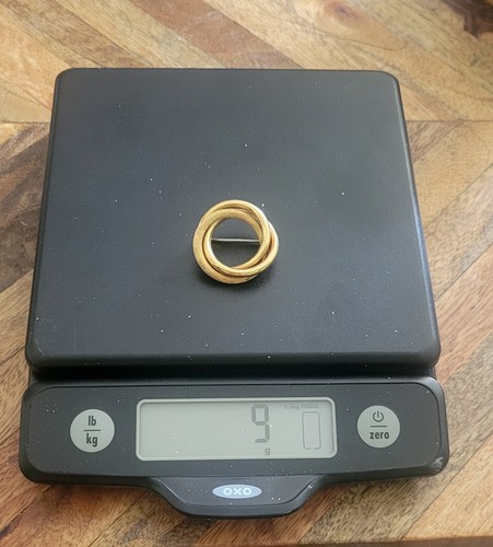 18k massiv Gelbgold schöne Brosche 9 Gramm klassisch elegant italienisches Design