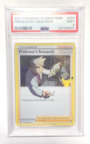 PSA 9 Professor's Research 023/025 Celebrations 25TH Anniversary HOLO MINT