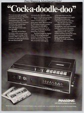 Panasonic RE-6600 Digital Clock Radio Cassette Player Vtg 1971 Advertisement