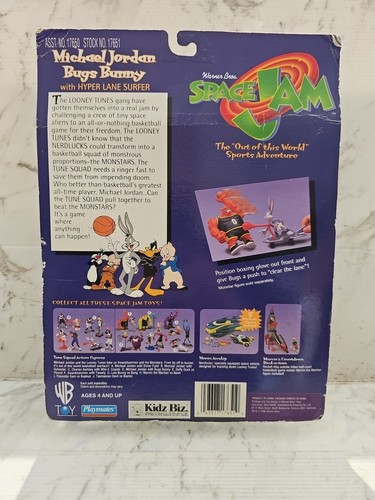Space Jam 1996 Michael Jordan Bugs Bunny Hyper Lane Surfer Playmates MOC Figure - Bild 6 von 6