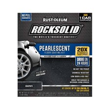 RockSolid Pearlescent 1 Car Garage Floor Coating Kit No Hot Tire Pickup No Peel