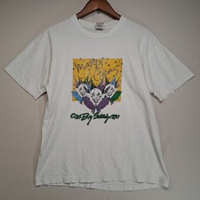 Vintage Single Stitch Mardi Gras Large T Shirt White Fruit of the Loom USA Made