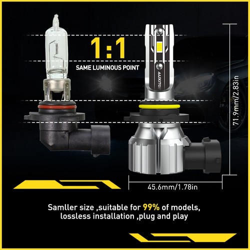 4X Kit de faros LED AUXITO 9005 H11 bombillas haz alto bajo blanco 880000LM combo 4 - Imagen 7 de 14