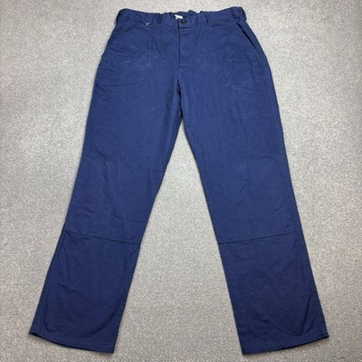 VINTAGE französische Hose Erwachsene 36x32 blau Workwear Chore Canvas Utility Herren