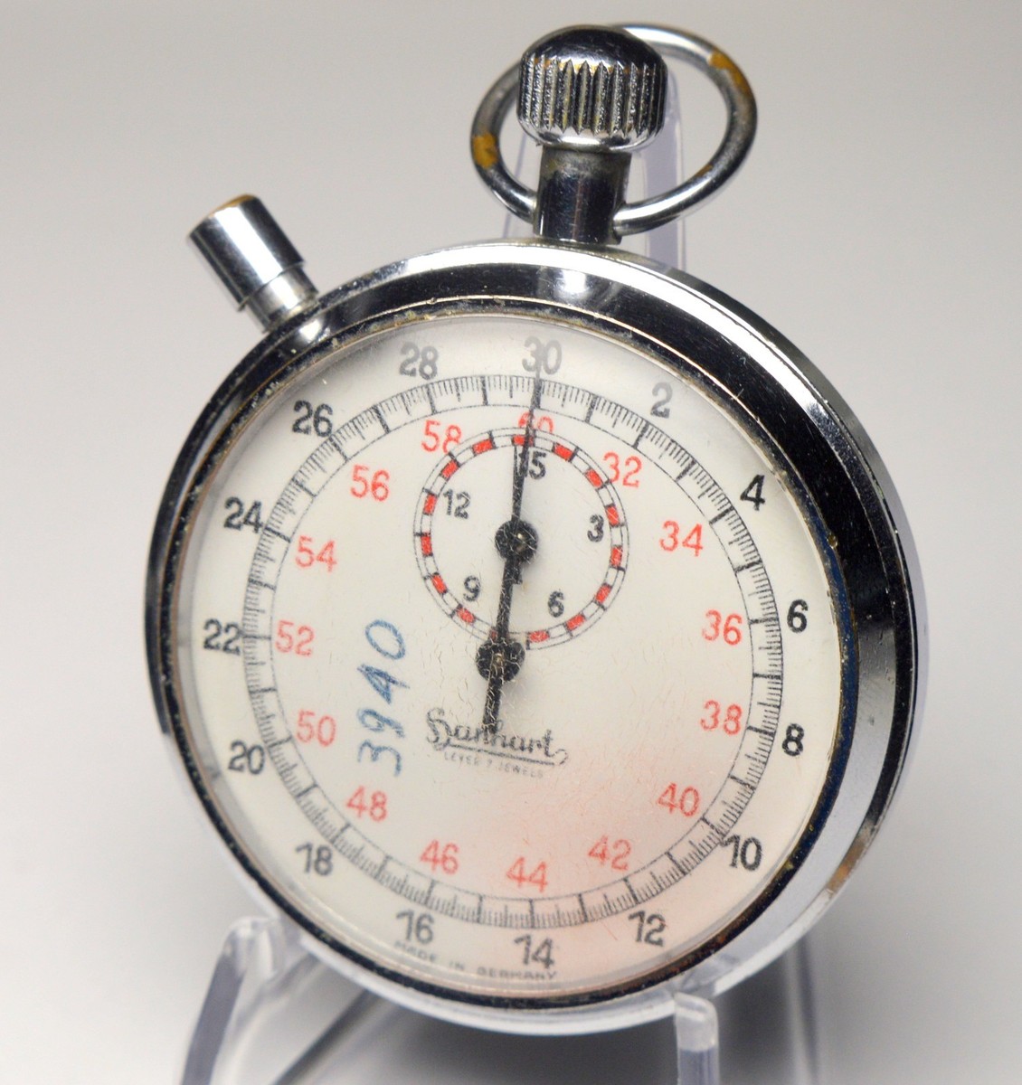 Hanhart ハンハルト ストップウォッチ 7 Jewels Pinlever VINTAGE GERMANY HANHART LEVER 7 JEWELS STOPWATCH MECHANICAL POCKET