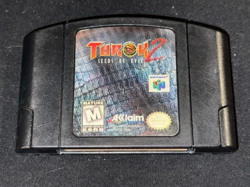Turok 2: Seeds of Evil (Nintendo 64, 1998) Cleaned / Tested / Authentic N64