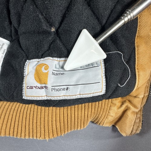 Carhartt Jacket Kids Size 4T Brown Canvas Quilt Lined Full Zip Hooded Distressed - Picture 19 of 24