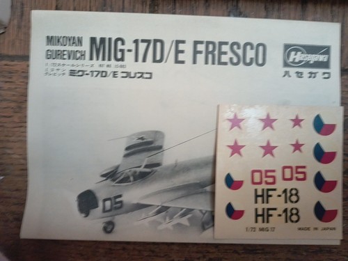 USED, VINTAGE, HASEGAWA MIG-17D/E &SAAB AJ-37 VIGGEN, VINTAGE,1968 &1972 - Picture 3 of 8