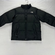 The North Face 600 Fill Down Puffer Jacket Black Boys Size L Kids Winter Coat