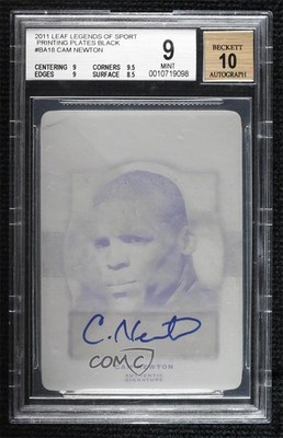 2011 Leaf Legends of Sport 1/1 Cam Newton #BA-18 BGS 9 MINT Rookie Auto RC 0fn0