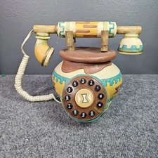 Rare Vintage Western Adobe Ceramic Telephone Landline 80s