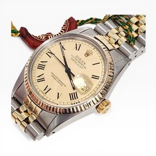 W/Box Rolex Datejust 36 mm Two Tone Champagne Buckley Jubilee Watch 16013 1979 5