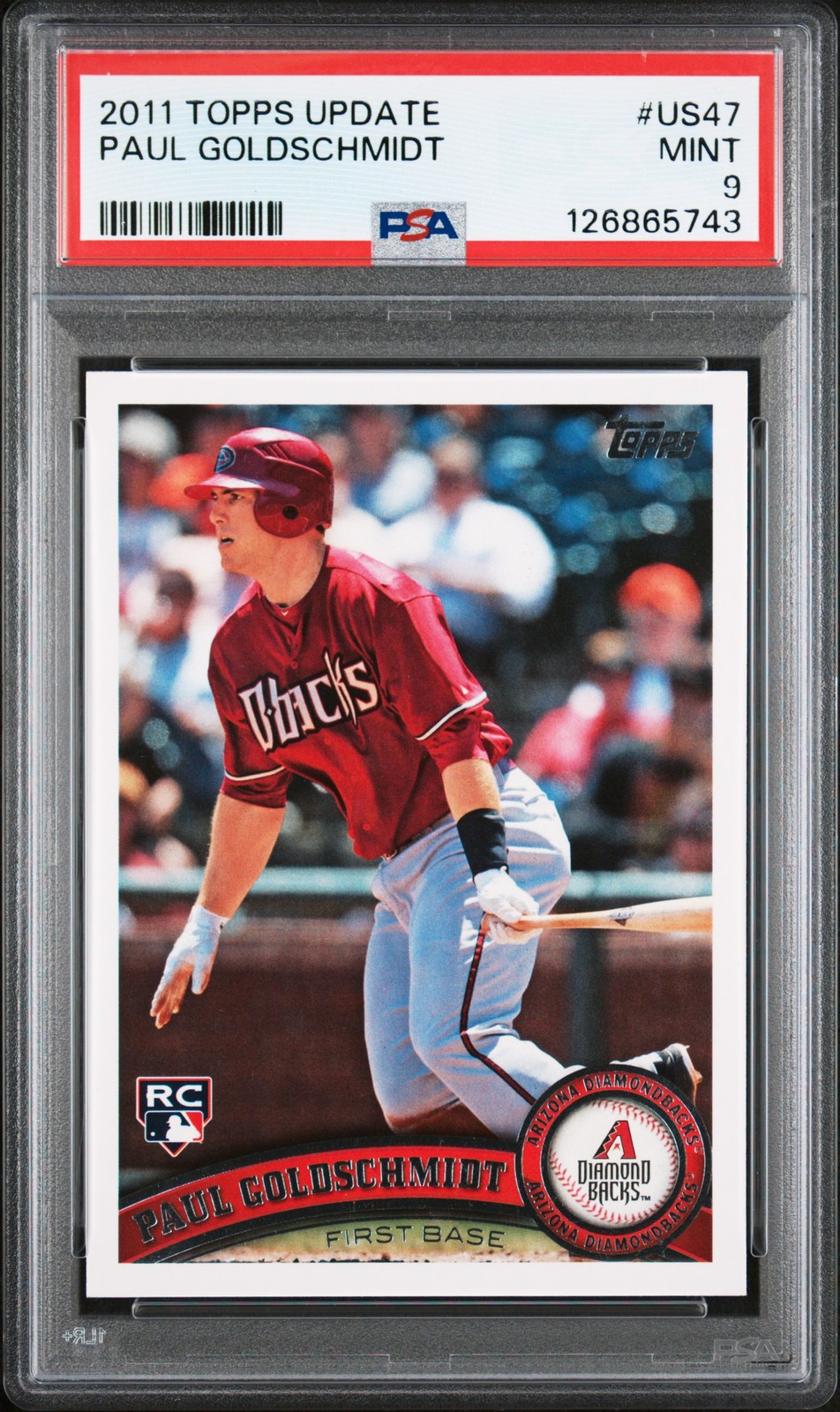 2011 TOPPS UPDATE #US47 PAUL GOLDSCHMIDT ROOKIE RC PSA 9