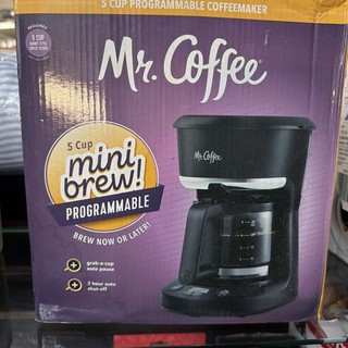 Mr. Coffee 5 Cup Programmable Coffee Maker Black