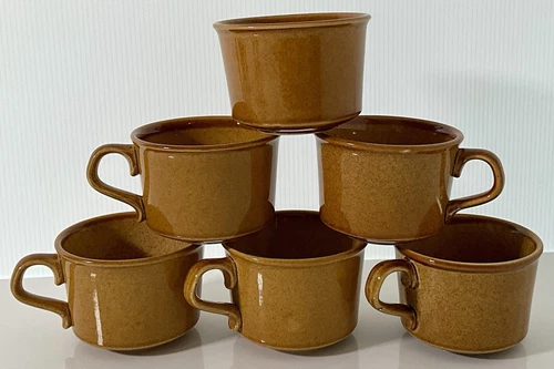 Vintage Taylor International USA Restaurant Ware Coffee Cups Lot Of 6 - EUC