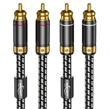 RCA Audio Cable 3.2FT Gold-plated Copper 2 Male to 2 - HiFi System Connection