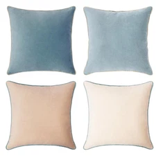 Decorative Throw Pillow Covers Cushion Cases, Set of 4 Soft Velvet Modern Dou...