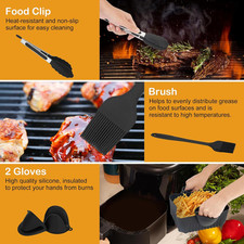 Piastra Per Friggitrice Ad Aria 17.5x17.5cm - Griglia Antiaderente, Lavabile In Lavastoviglie