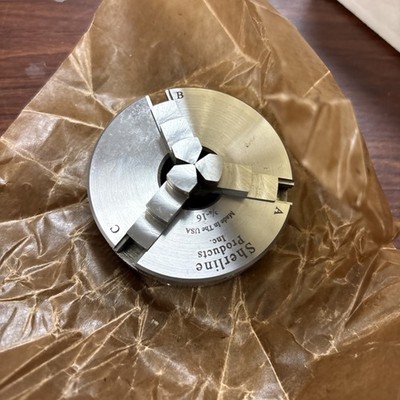 Sherline 1041 2.5'' 3-Jaw Self-Centering Chuck Lathe Mill Accessory 3/4-16 Thread