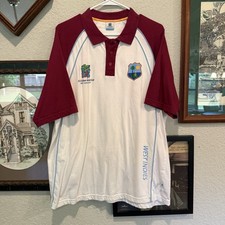 Vintage 2007 ICC West Indies Cricket World Cup Men  s Polo Jersey/Shirt Size XL