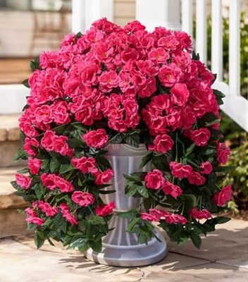 Faux Geraniums Artificial Flowers for Outdoors Spring Porch Outside Hotpink