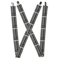Buckle-Down Suspenders, Plaid Gray Black White 1.5-Inch Wide Regular (Us Import)