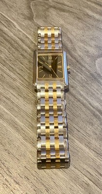 Citizen Eco Drive Stiletto Black Dial Two Tone Wristwatch ref. G820-S013569
