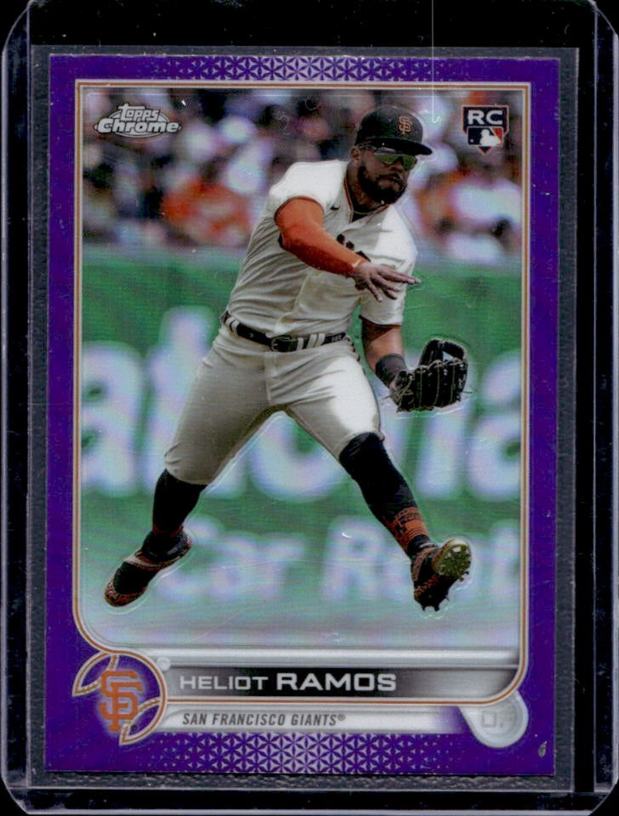 2022 Topps Chrome Update Heliot Ramos RC Purple Refractor Rookie #USC194 Giants