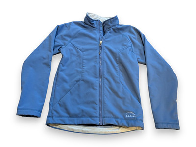 L.L. Bean Kids Blue Soft Shell Jacket Coat Fleece Lined Boys M 10-12