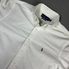 Ralph Lauren Button Down Classic Fit Oxford Mens 17 34/35 White